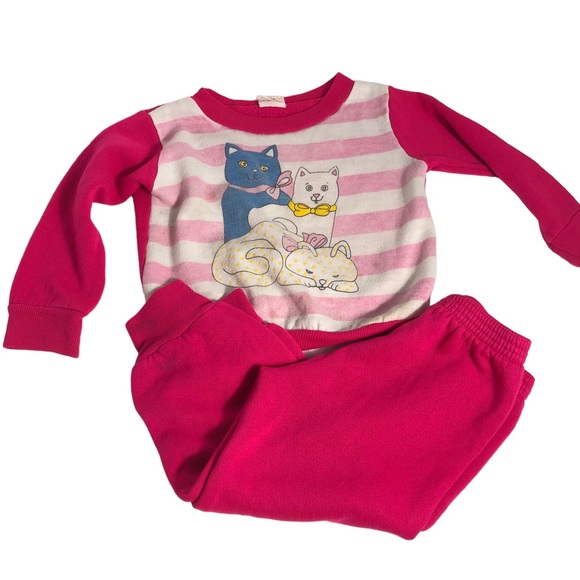 Andover Togs girls cat sweatpants outfit. Sz 4 - Picture 1 of 7